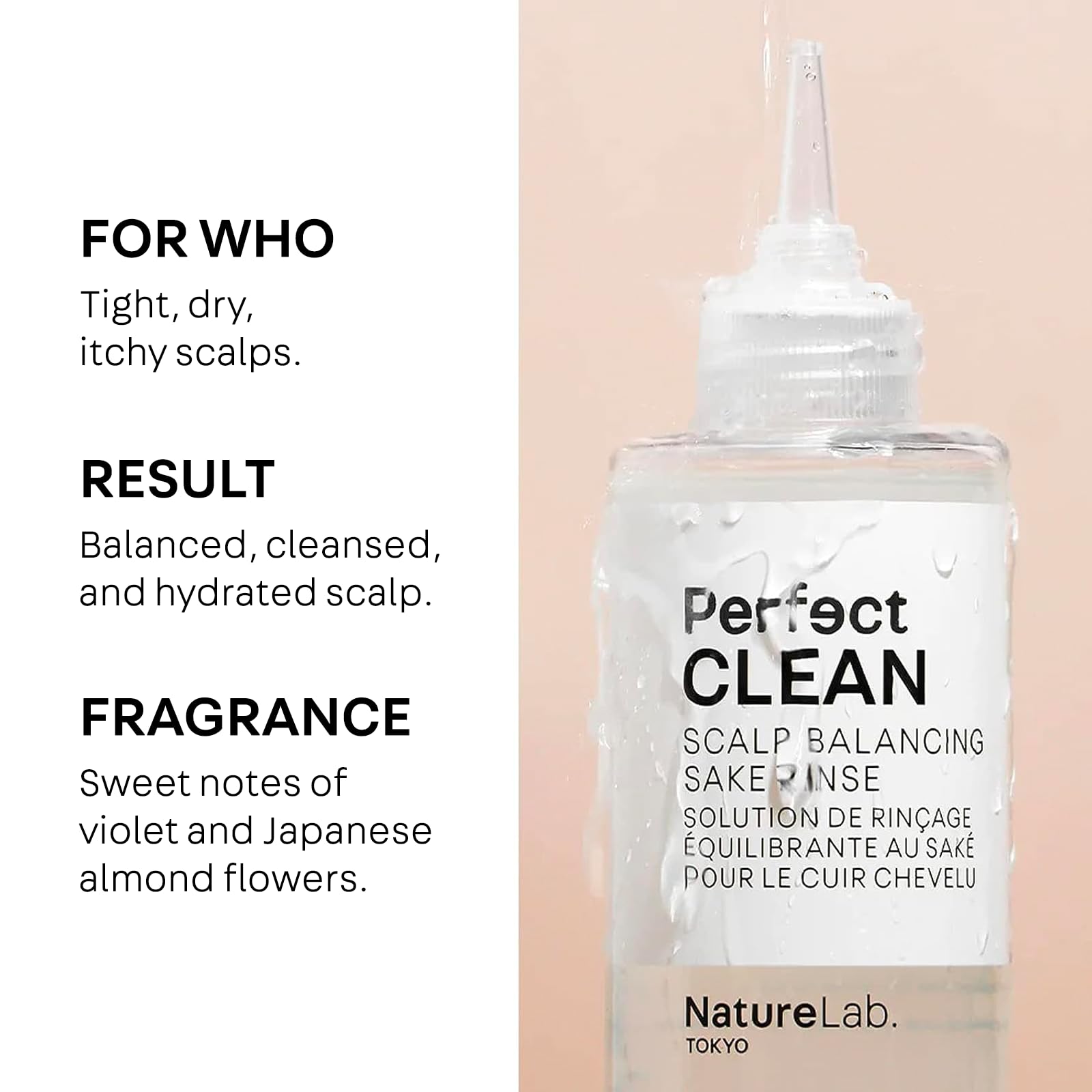 NatureLab TOKYO bottle top press shows convenient dispensing and clean-beauty routine