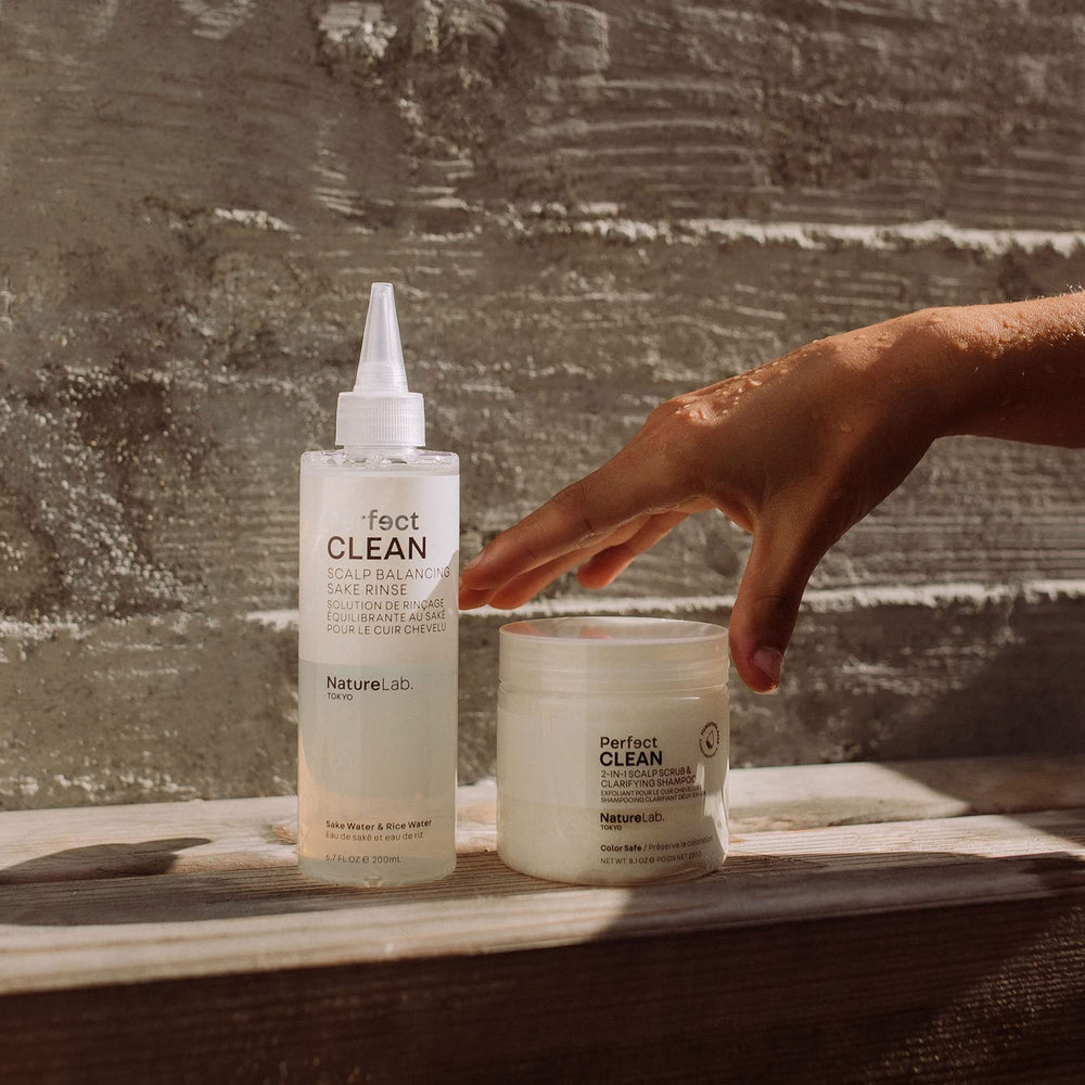NatureLab TOKYO rice-water-ingredients highlight hydrating scalp care