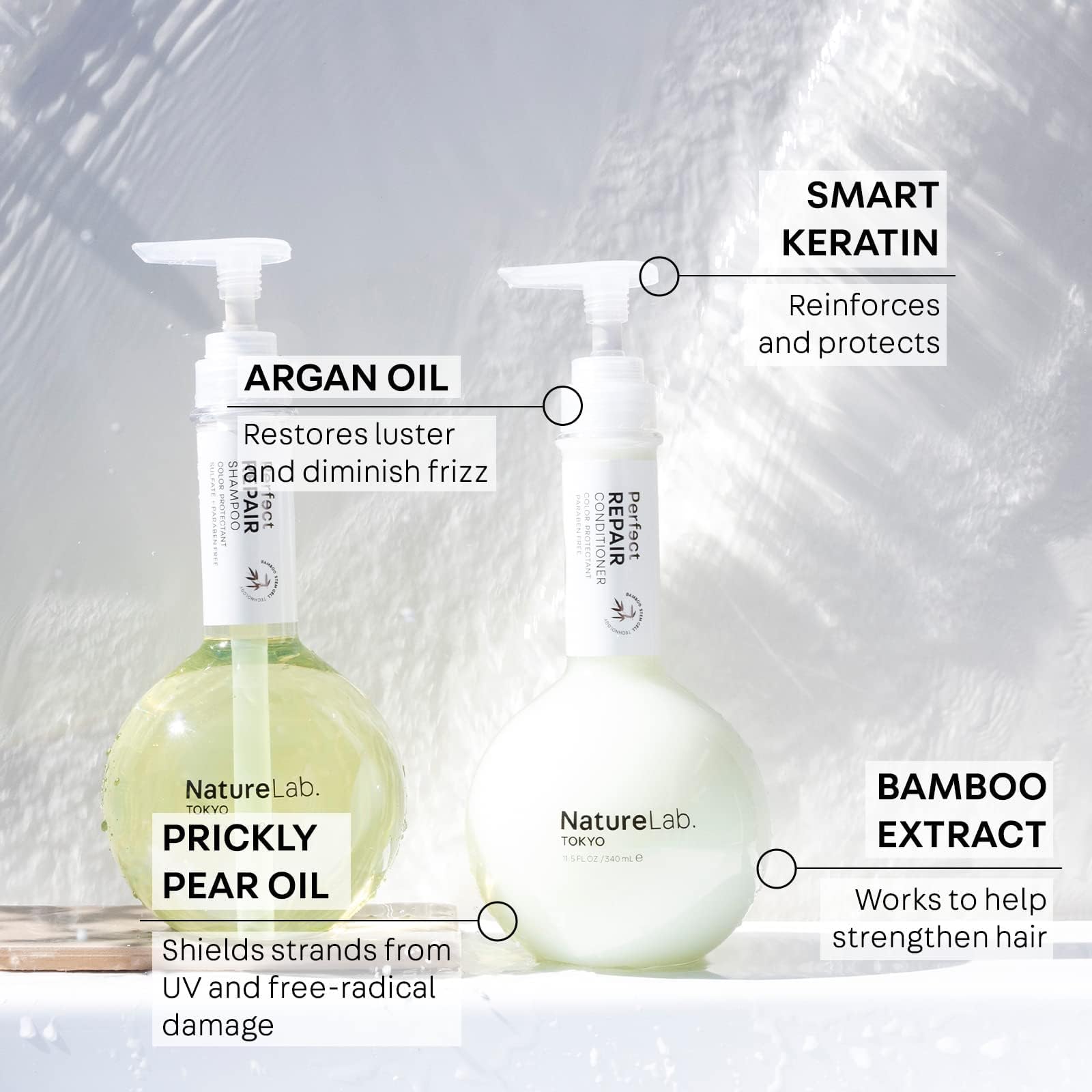 Applying conditioner to wet hair after shower to enhance smoothness.