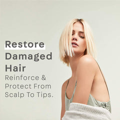 NatureLab.TOKYO Perfect Repair Conditioner apply smooths and tames frizz.