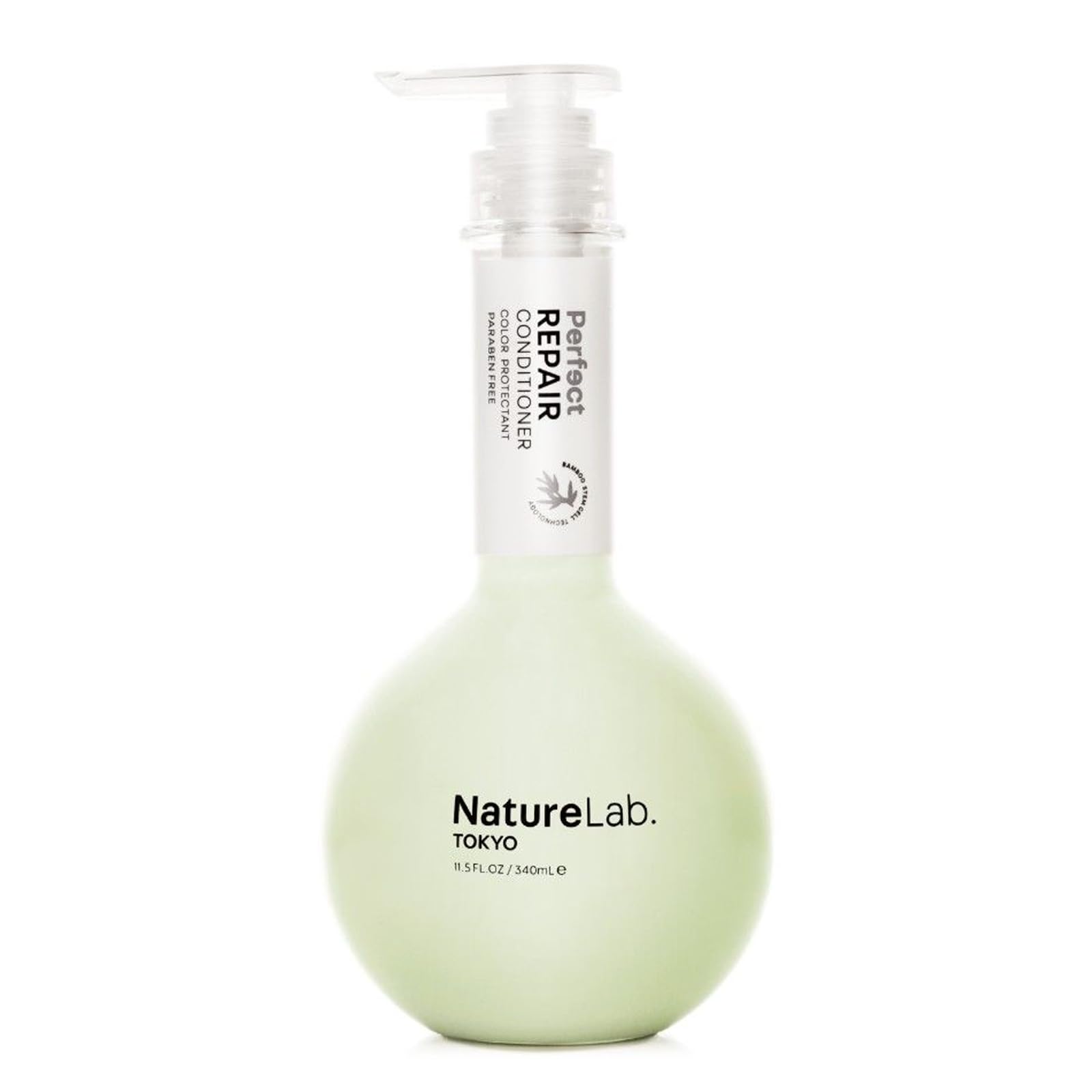 NatureLab.TOKYO Perfect Repair Conditioner bottle promoting lightweight repair for damaged hair.