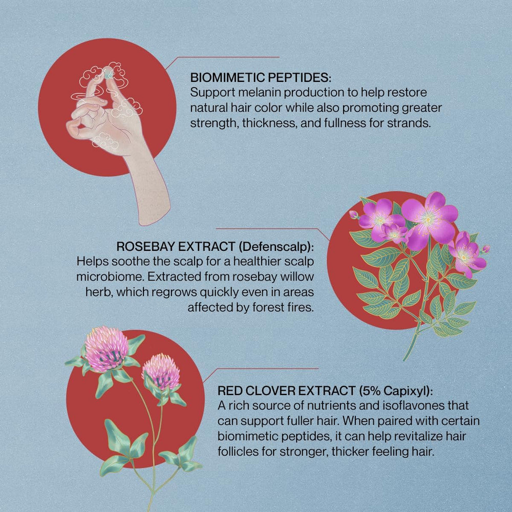 NatureLab.TOKYO SAISEI ingredients highlight red clover and bamboo extract for scalp care