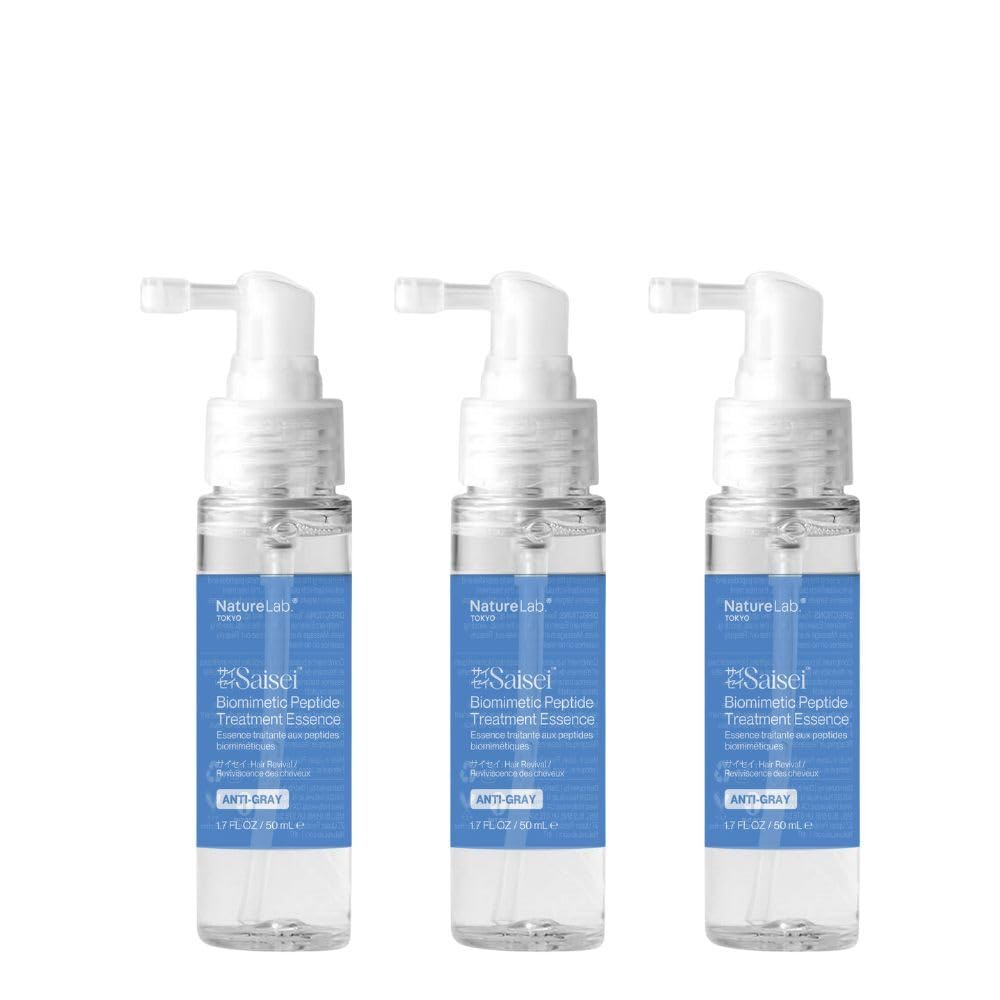 NatureLab.TOKYO SAISEI serum bottle closeup for scalp nourishment and stronger roots