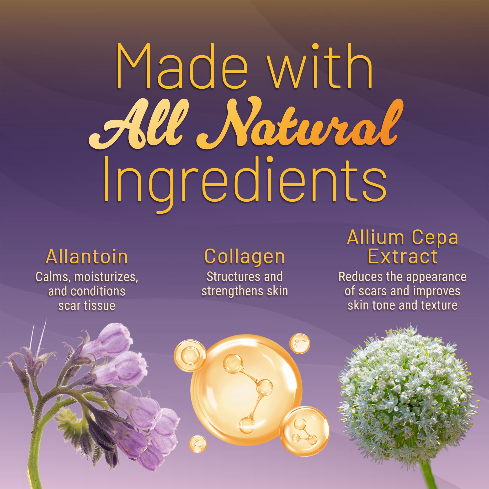 Texture closeup of Natureplex Scar Gel showing clear, fast-absorbing formula.