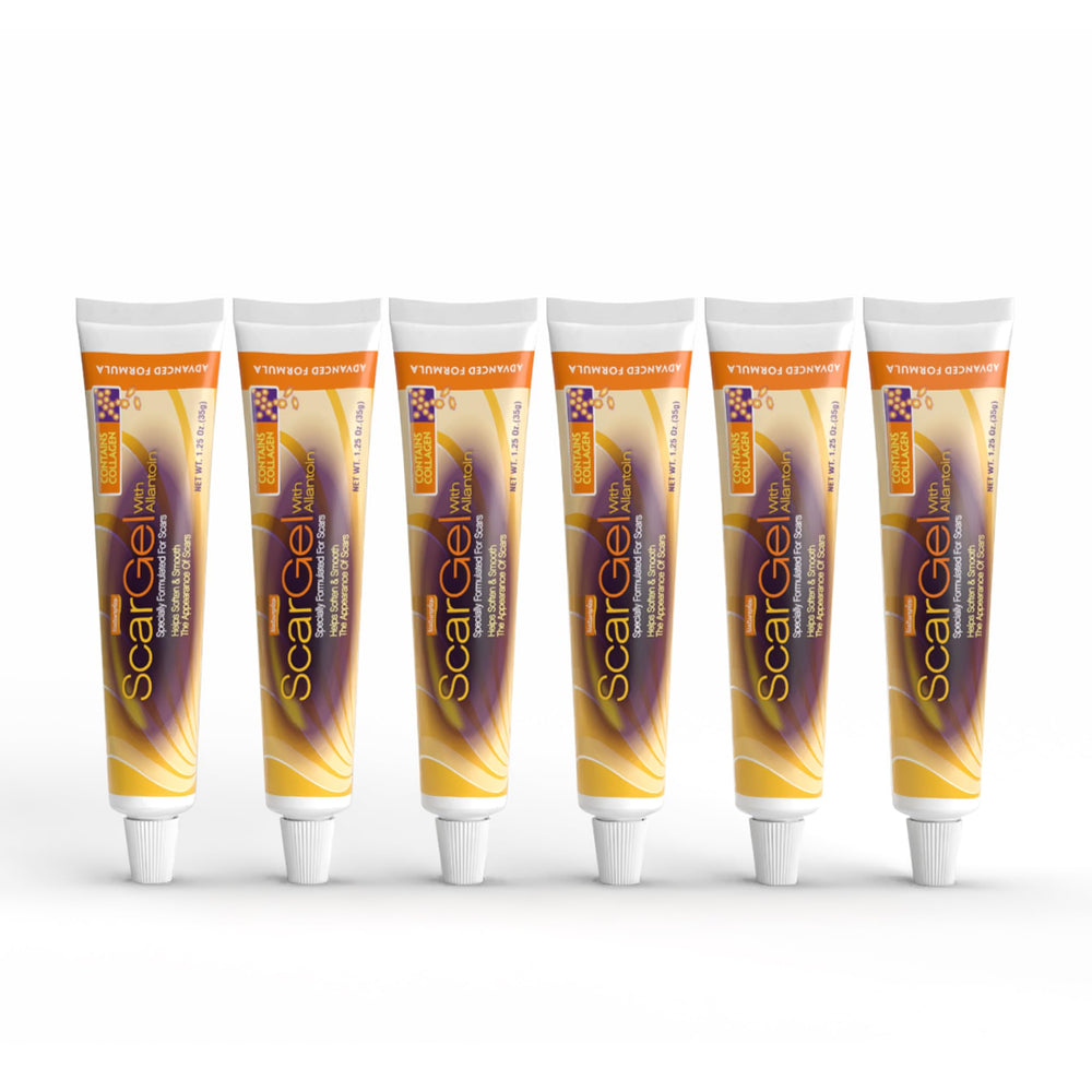 USA-made label on Natureplex Scar Gel emphasizes quality standards.