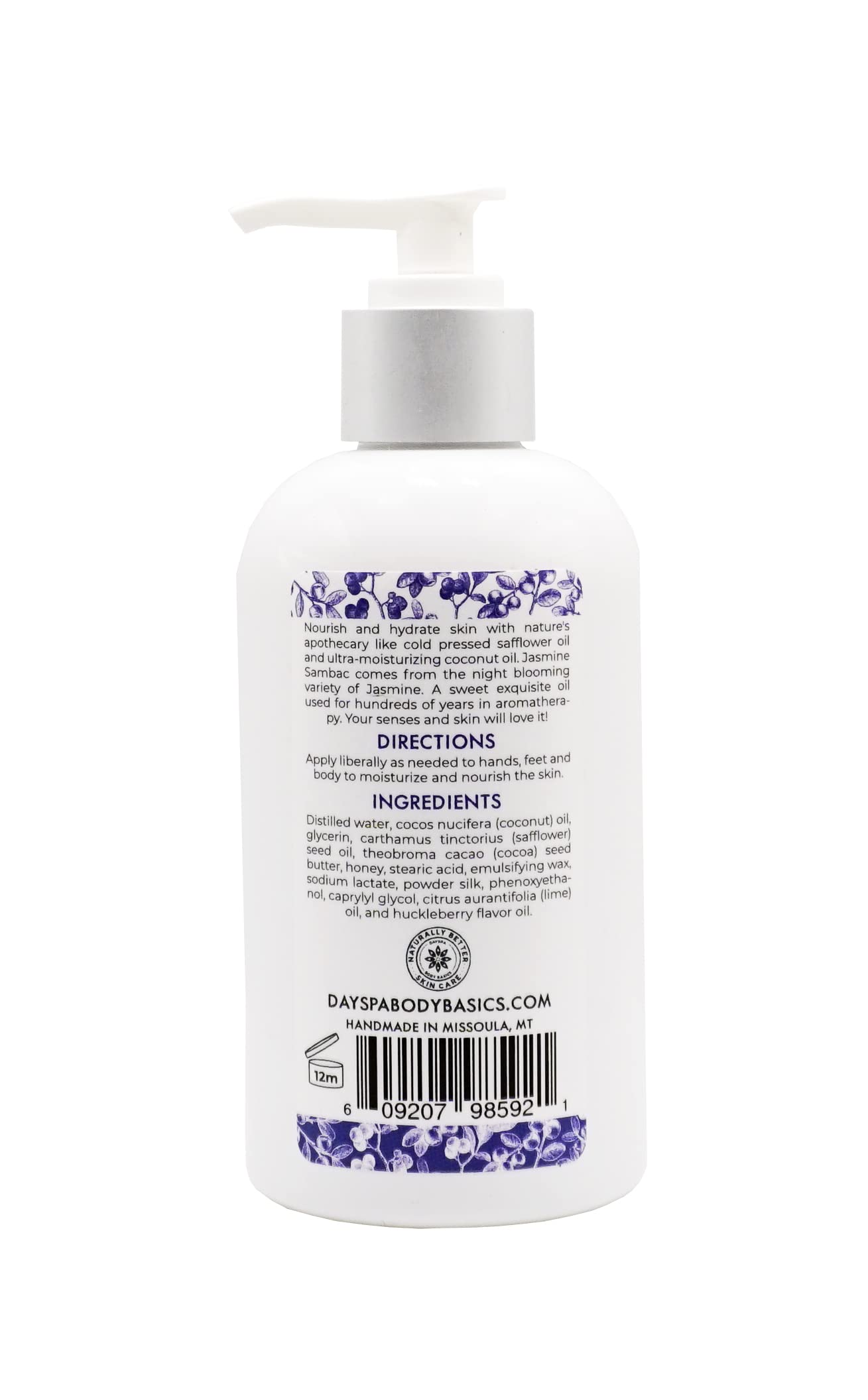 Close-up of Huckleberry Lotion texture, fast-absorbing and non-greasy for daily use
