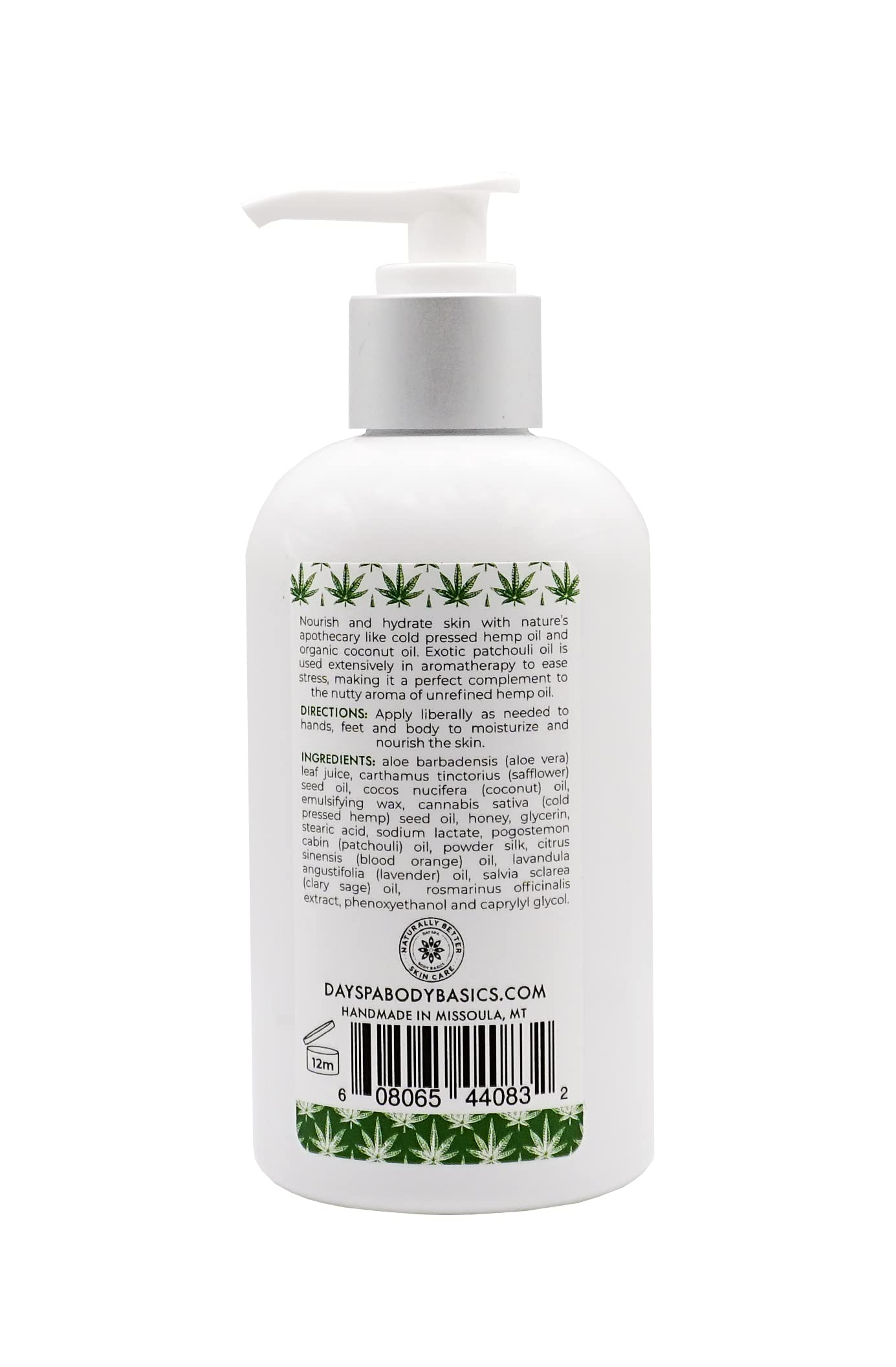 Nature's Apothecary lotion pump demonstrates fast-absorbing, non-greasy hydration.