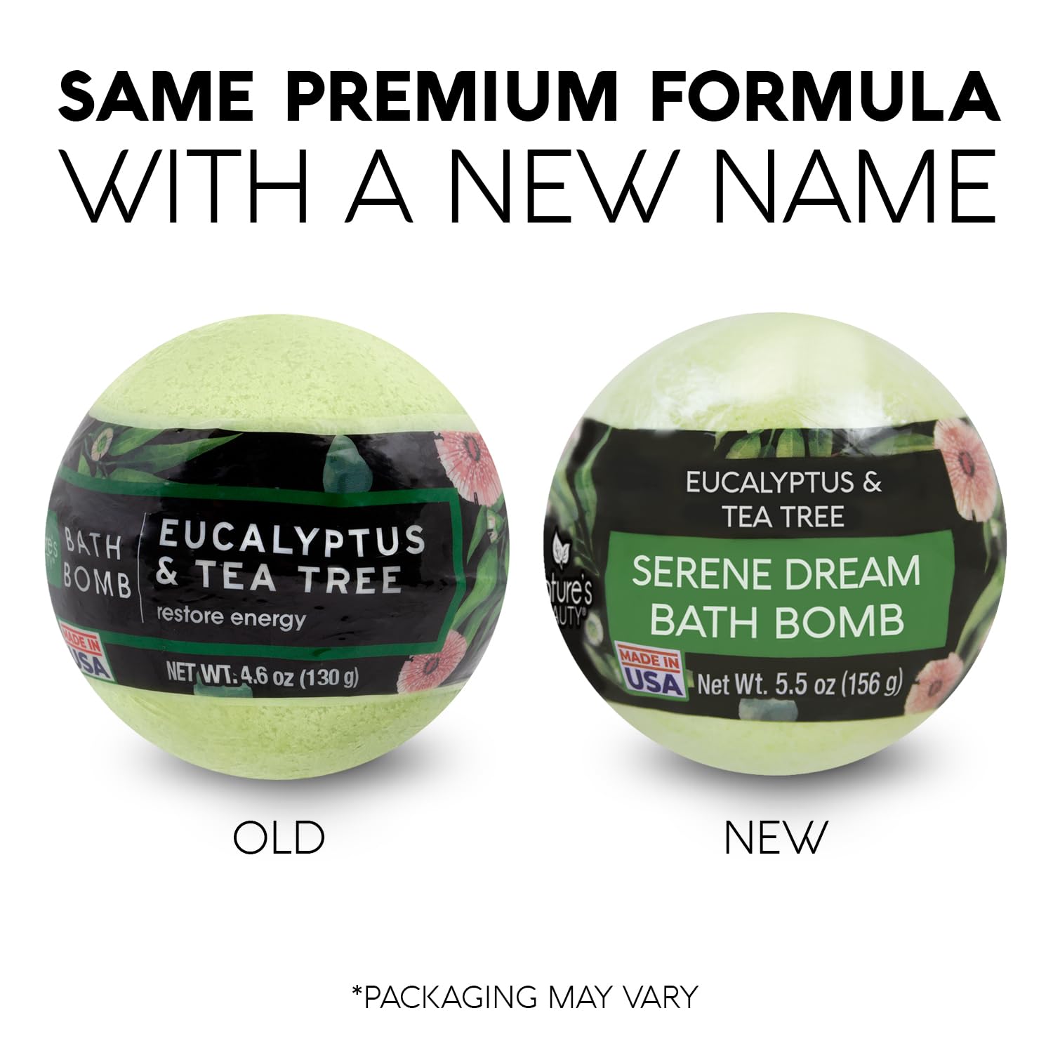 Nature's Beauty witch hazel infused bath bomb offers soothing balance