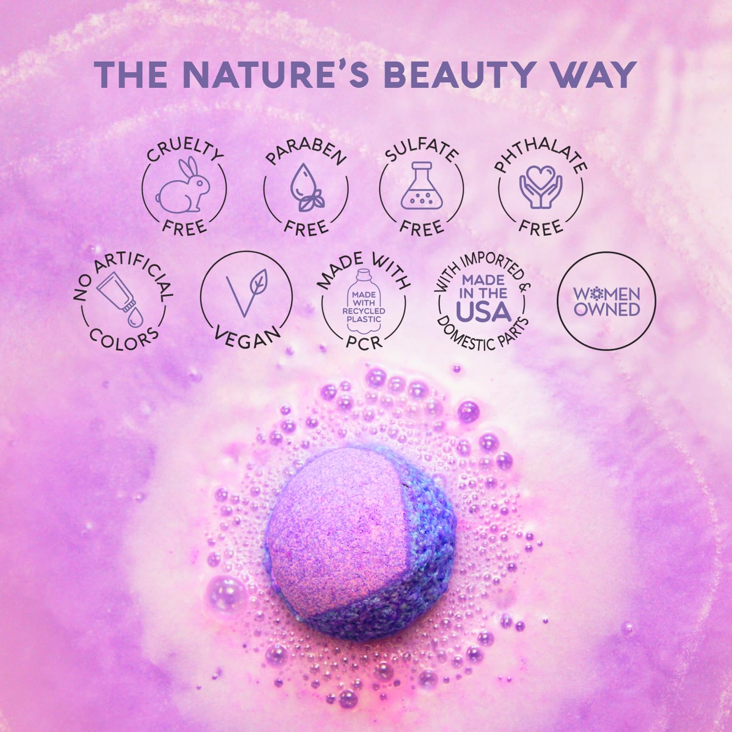 Nature's Beauty coconut oil moisturizing ingredient detail for soft skin