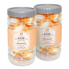 Nature's Beauty Dreamsicle bath bombs with orange blossom aroma for a relaxing soak