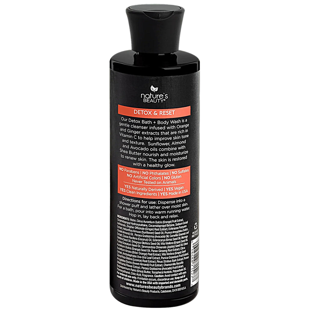 Morning shower with orange-ginger scent from Nature's Beauty detox wash