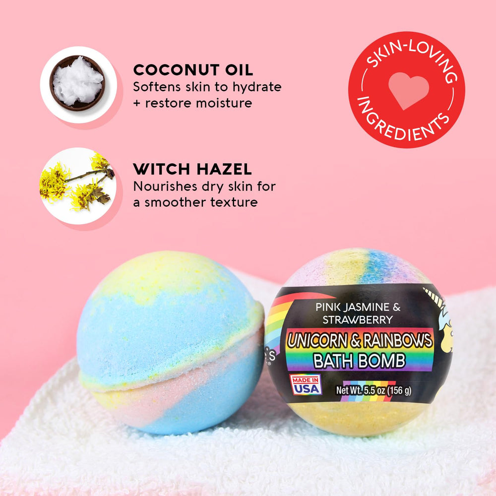Nature's Beauty Pink Jasmine bath bomb close-up with fruity aroma