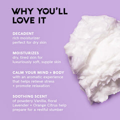 Nature's Beauty vanilla-lavender-chamomile scent promotes relaxation