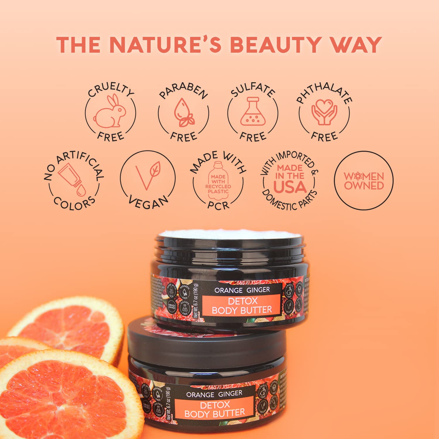 Nature's Beauty vegan cruelty-free label highlights clean ingredients