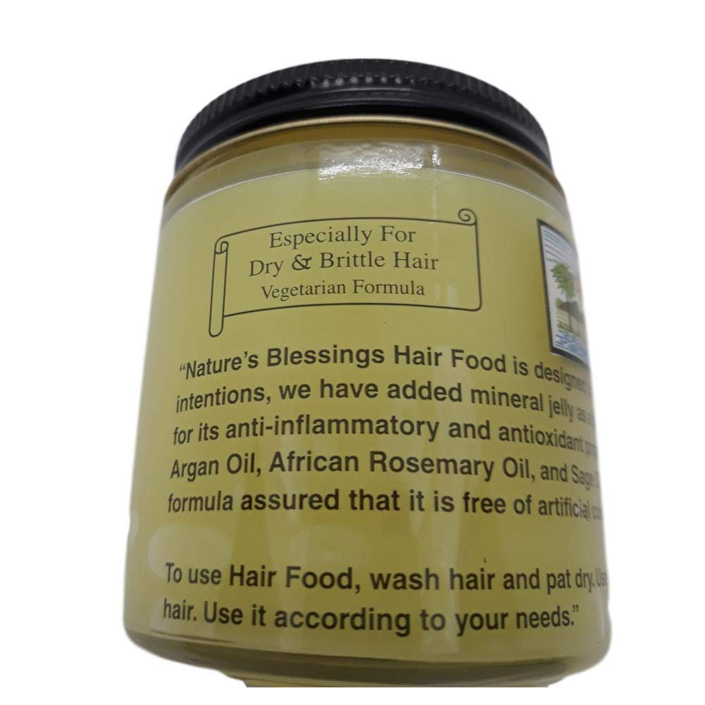 Nature's Blessing Hair Food being poured to nourish the scalp