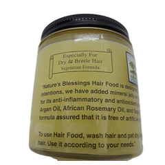 Nature's Blessing Hair Food being poured to nourish the scalp