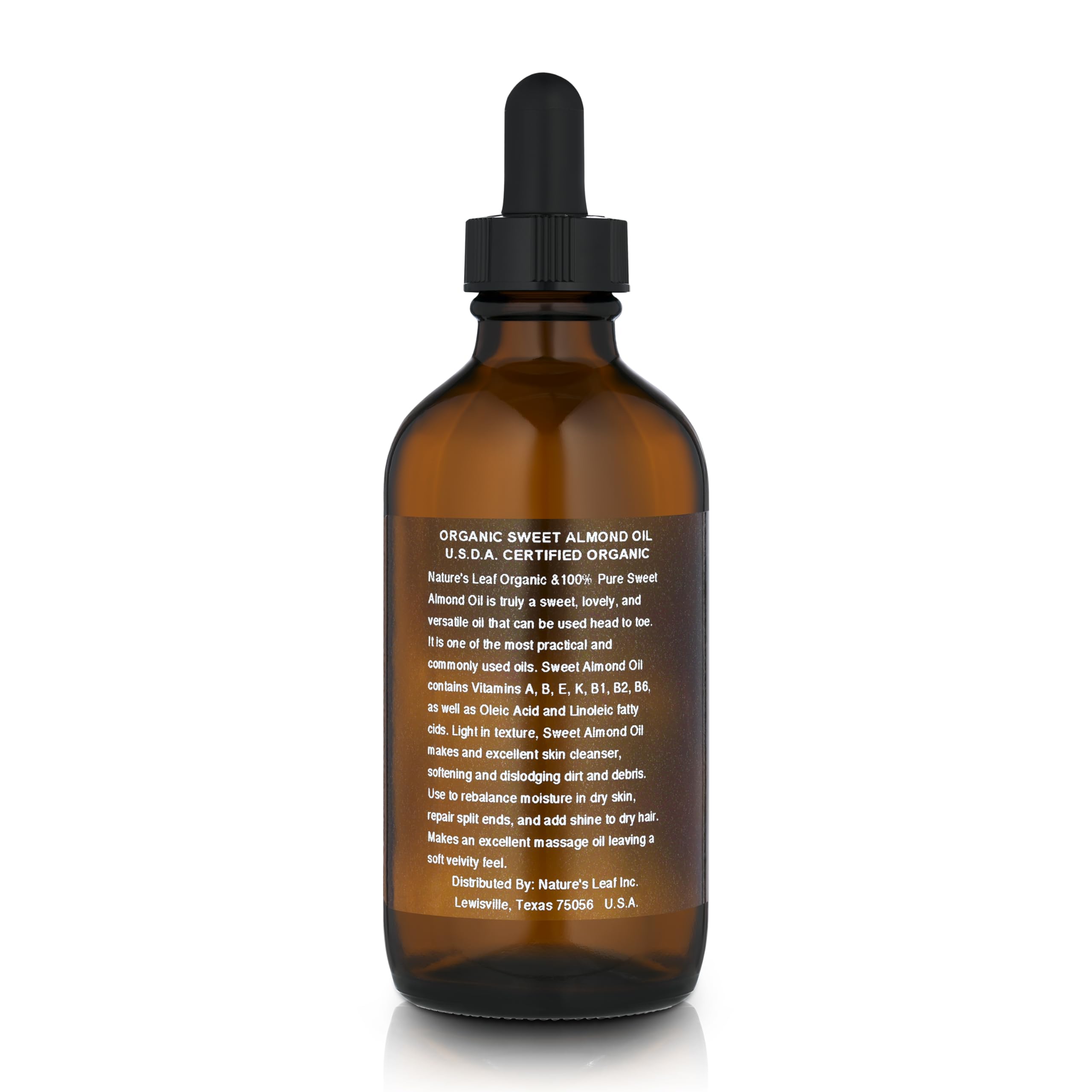 Natures Leaf Sweet Almond Oil pour ready for easy application