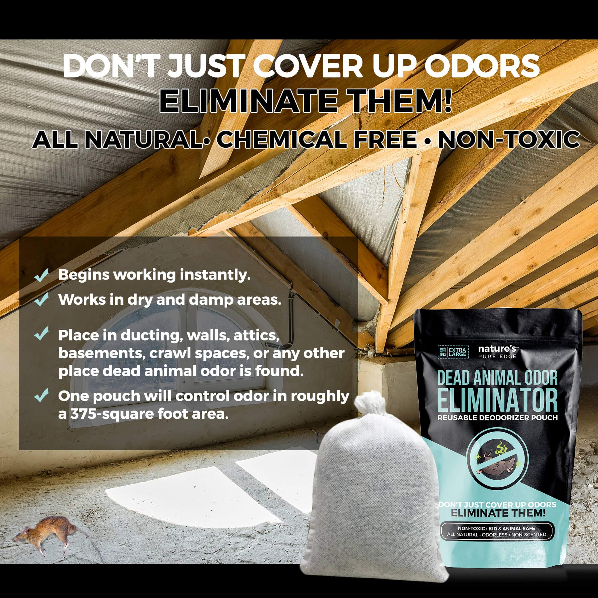 Nature's Pure Edge wall void placement for odor management