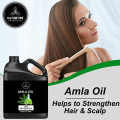 Amla Oil jar close-up shows cold-pressed seed oil quality for skin and hair.
