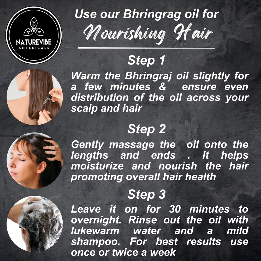 Naturevibe Botanicals Bhringraj Oil supports skin care and daily nourishment.