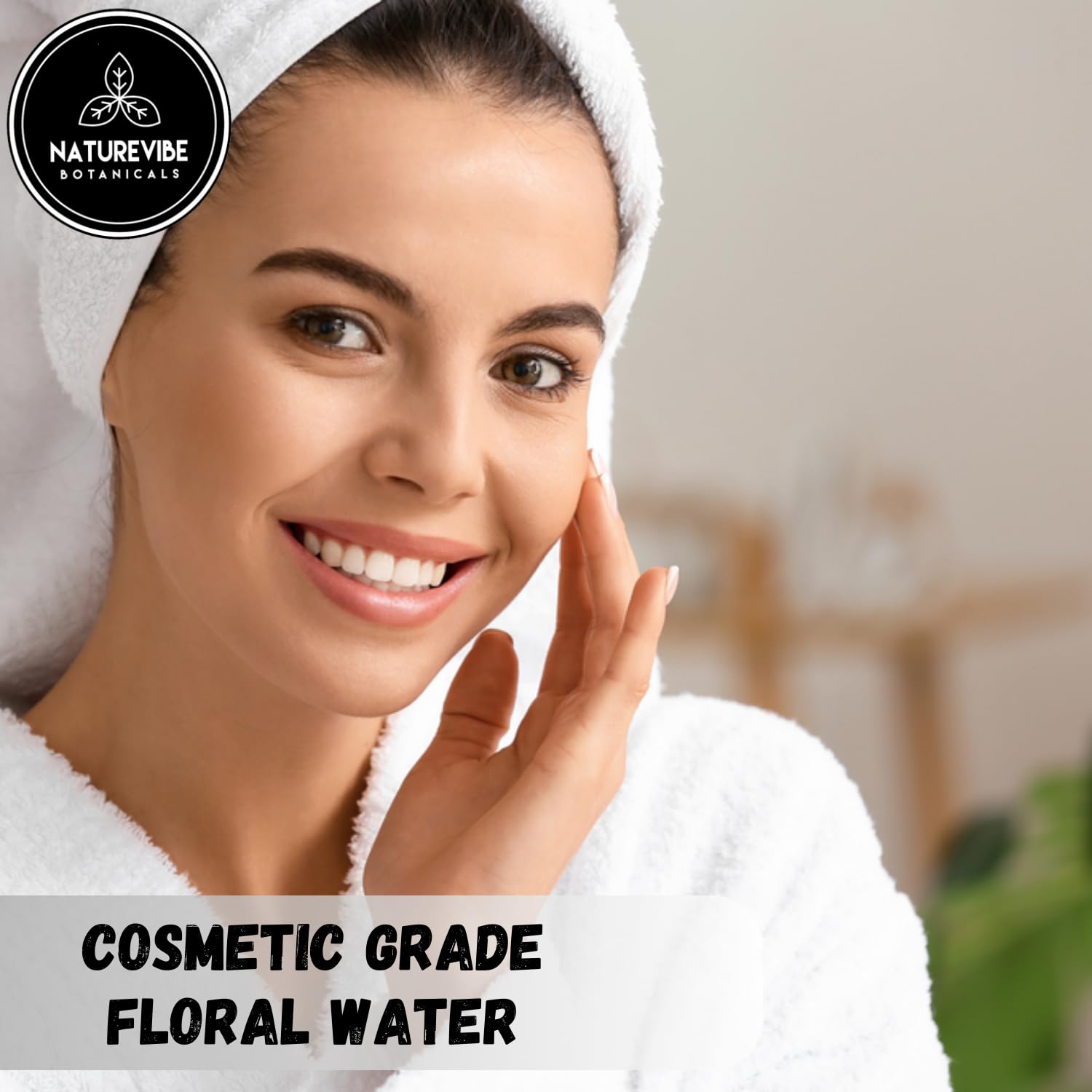 Naturevibe Botanicals Geranium Water face mist spray ready for quick skin refresh.