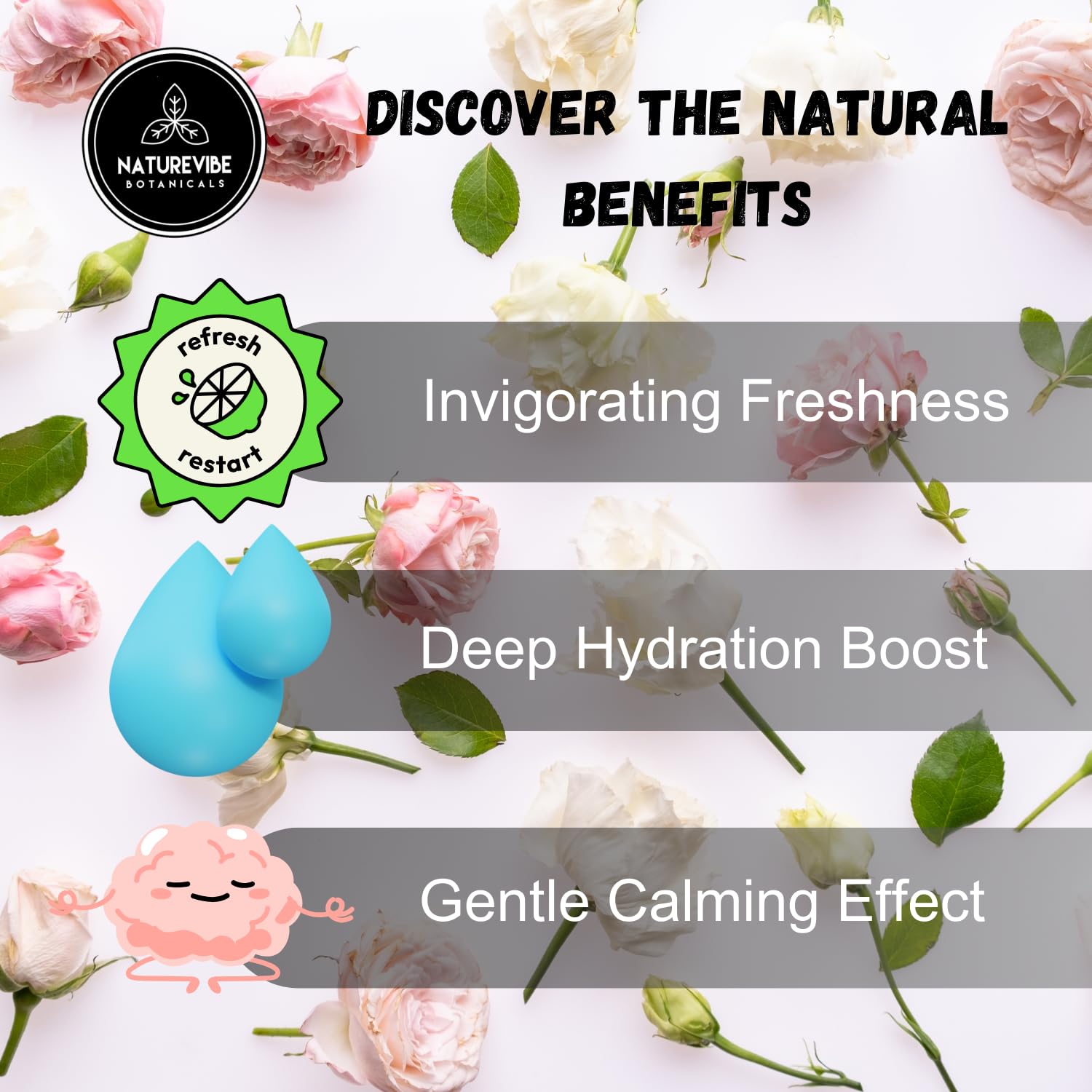 Naturevibe Botanicals Geranium Water 100percent geranium hydrosol ingredients.
