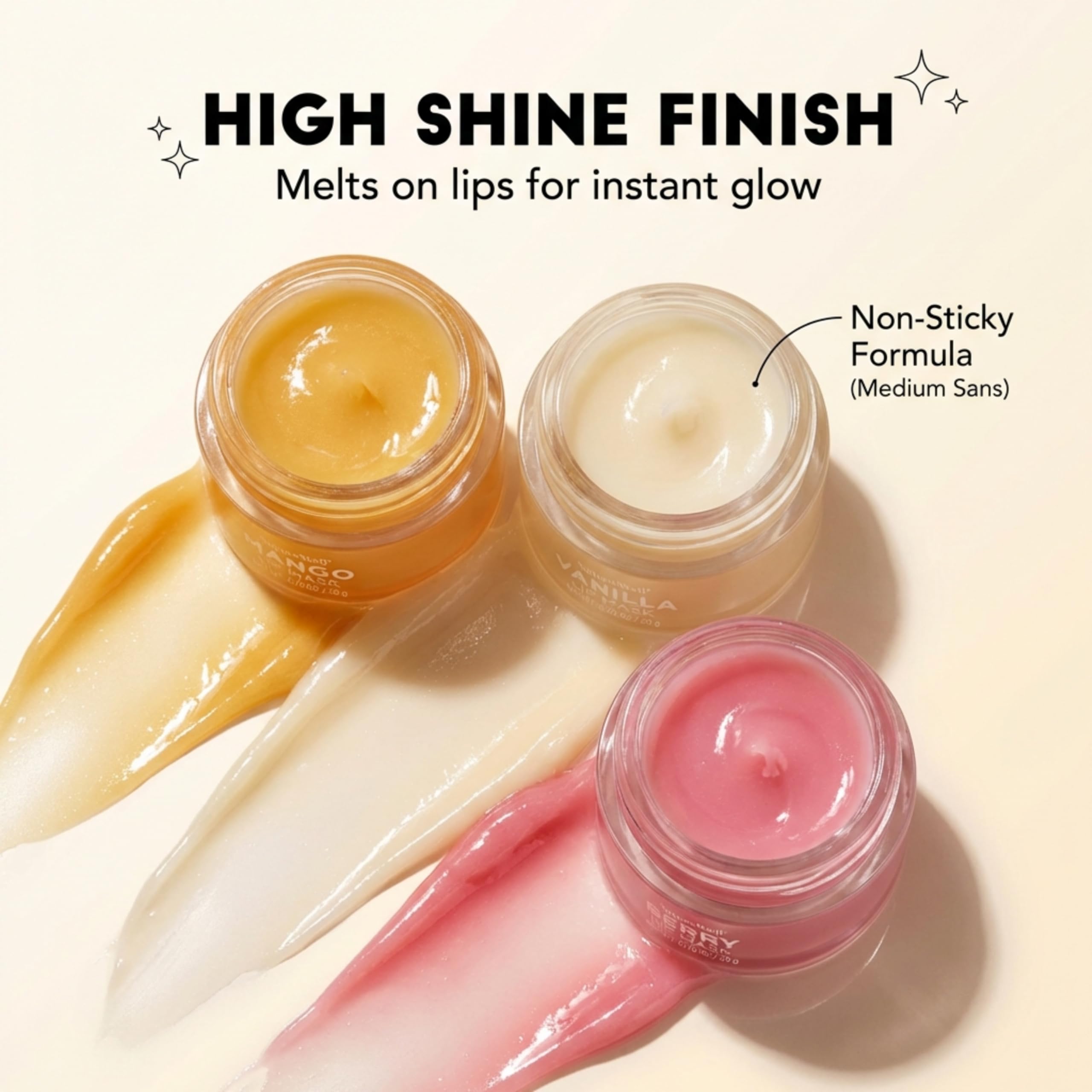 NatureWell Mango lip mask close-up highlighting gloss and fruity fragrance