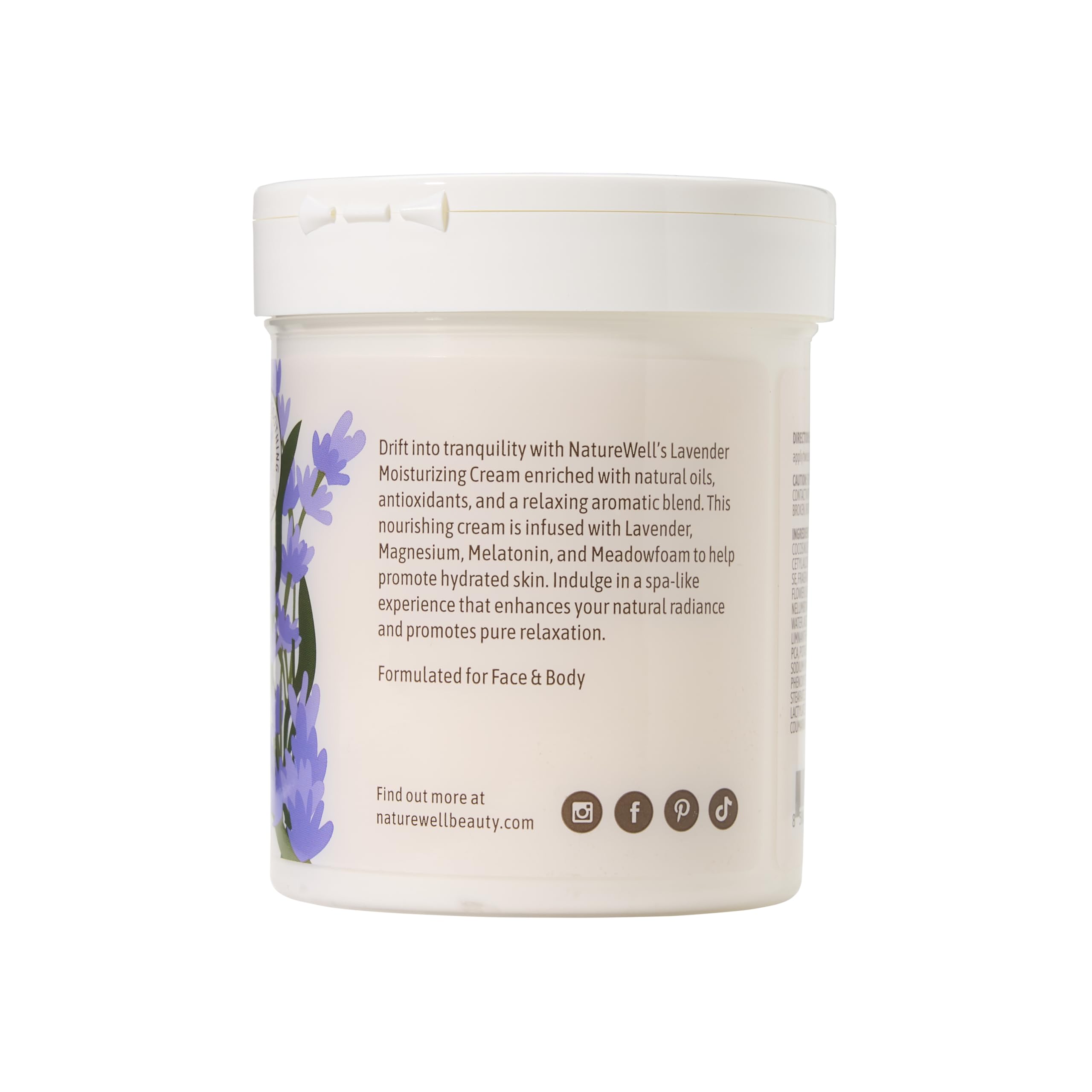 NatureWell Lavender skin after application looks softer and refreshed.