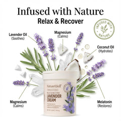 NatureWell Lavender Smooth and Soften Cream for body, provides velvety hydration.