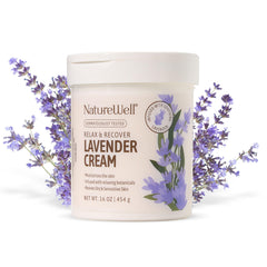 NatureWell Lavender Smooth and Soften Cream for face, delivers deep hydration.