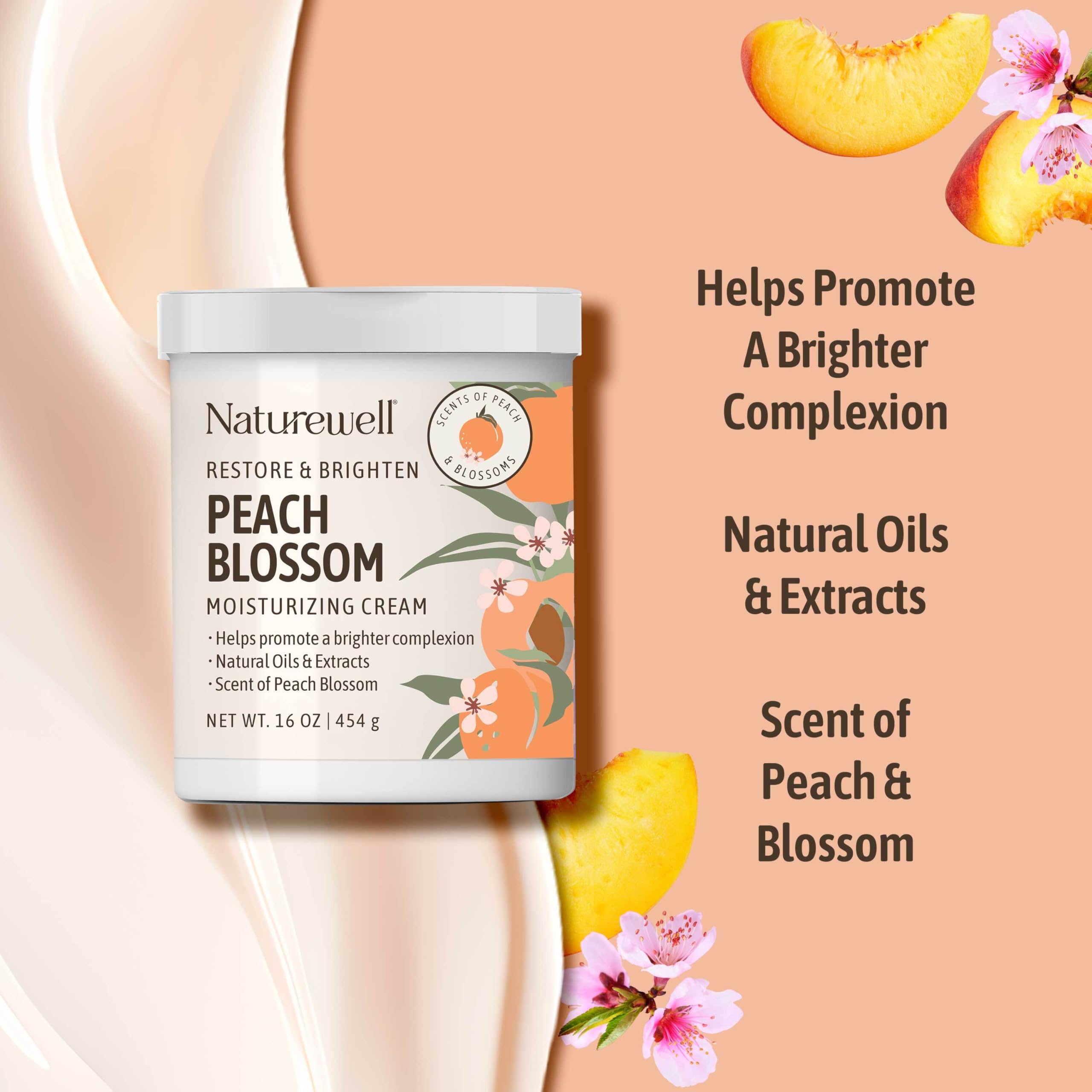 Pump dispenser of NatureWell Peach Blossom cream ready for routine use.