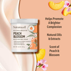 Pump dispenser of NatureWell Peach Blossom cream ready for routine use.