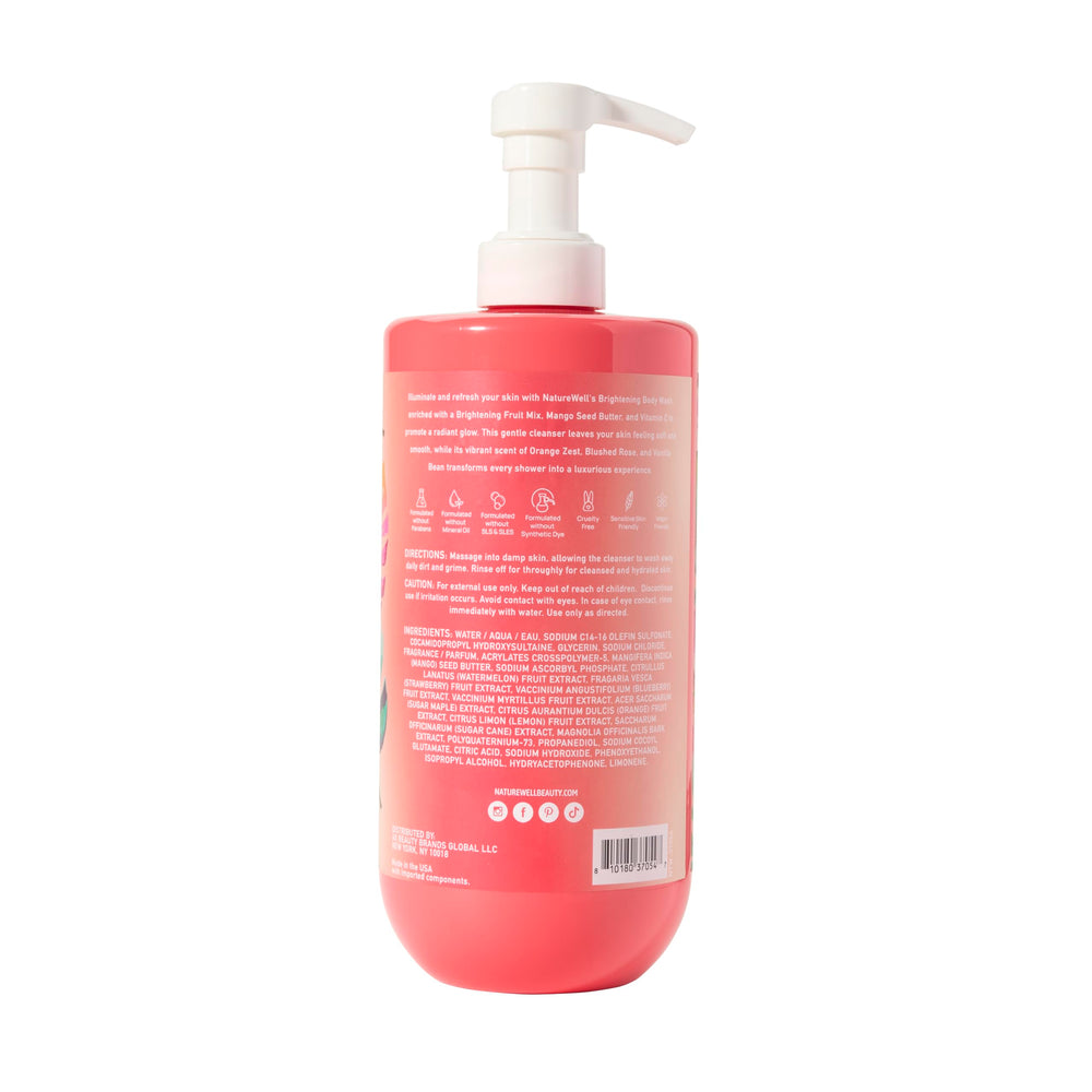 Shower time routine with Nature Well bottle for daily renewal.