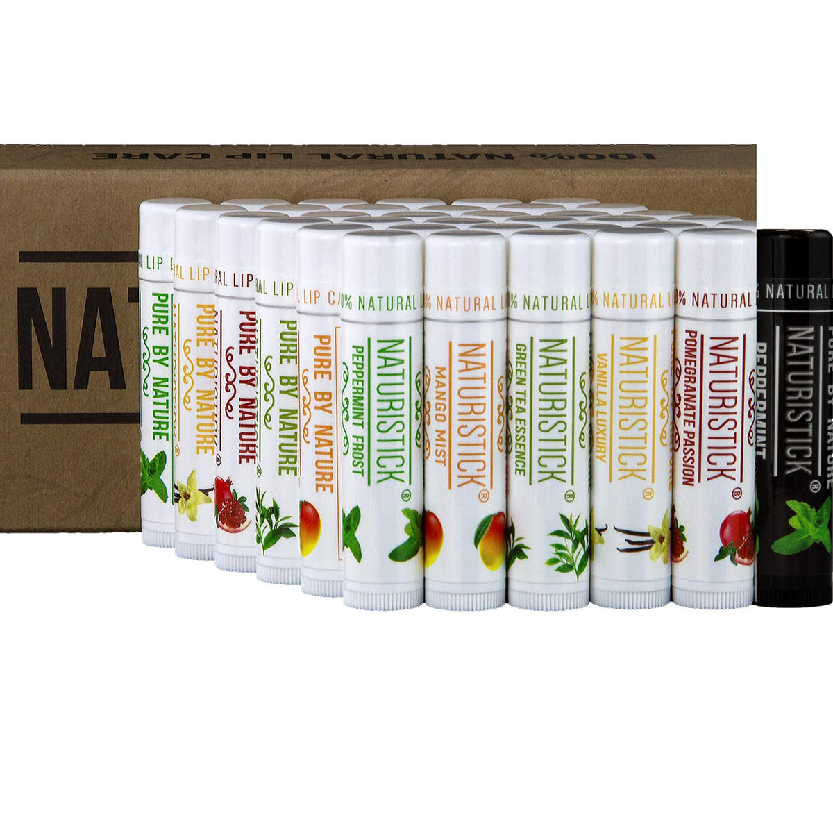 Naturistick vanilla lip balm for soft, hydrated lips