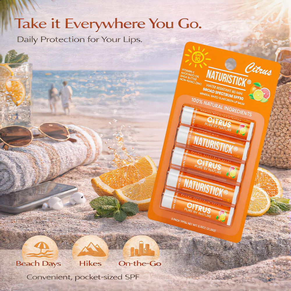 Naturistick 5-pack lip balm travel
