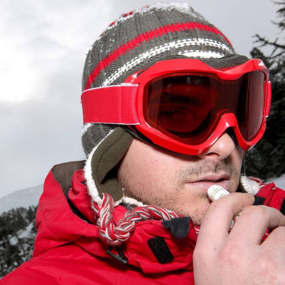Naturistick all-weather lip protection for wind and sun exposure