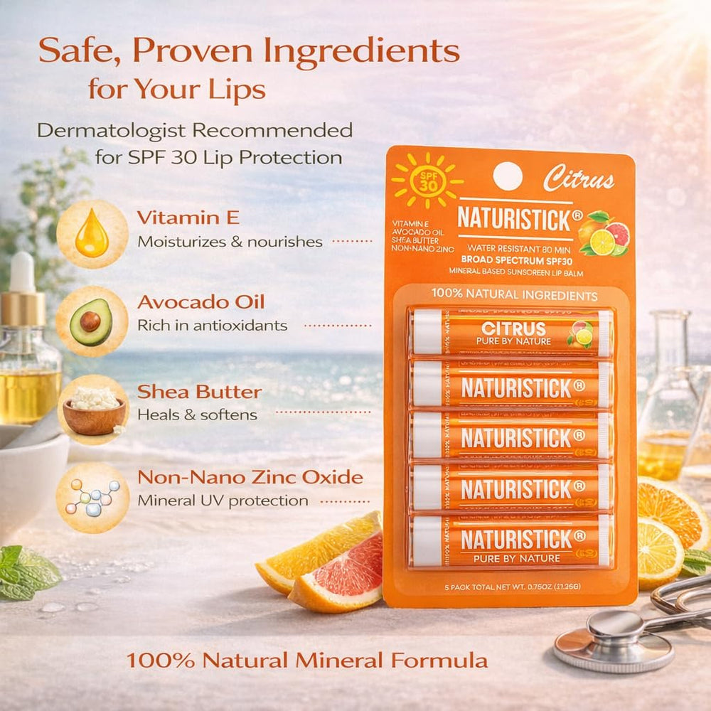 Naturistick citrus scent lip balm ready for daily use