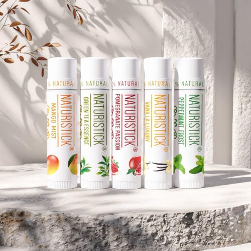 Naturistick lip balm tube displayed with eco-friendly packaging