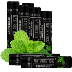 Naturistick peppermint lip balm stick delivers refreshing hydration.