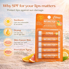 Naturistick SPF30 lip balm packaging close-up