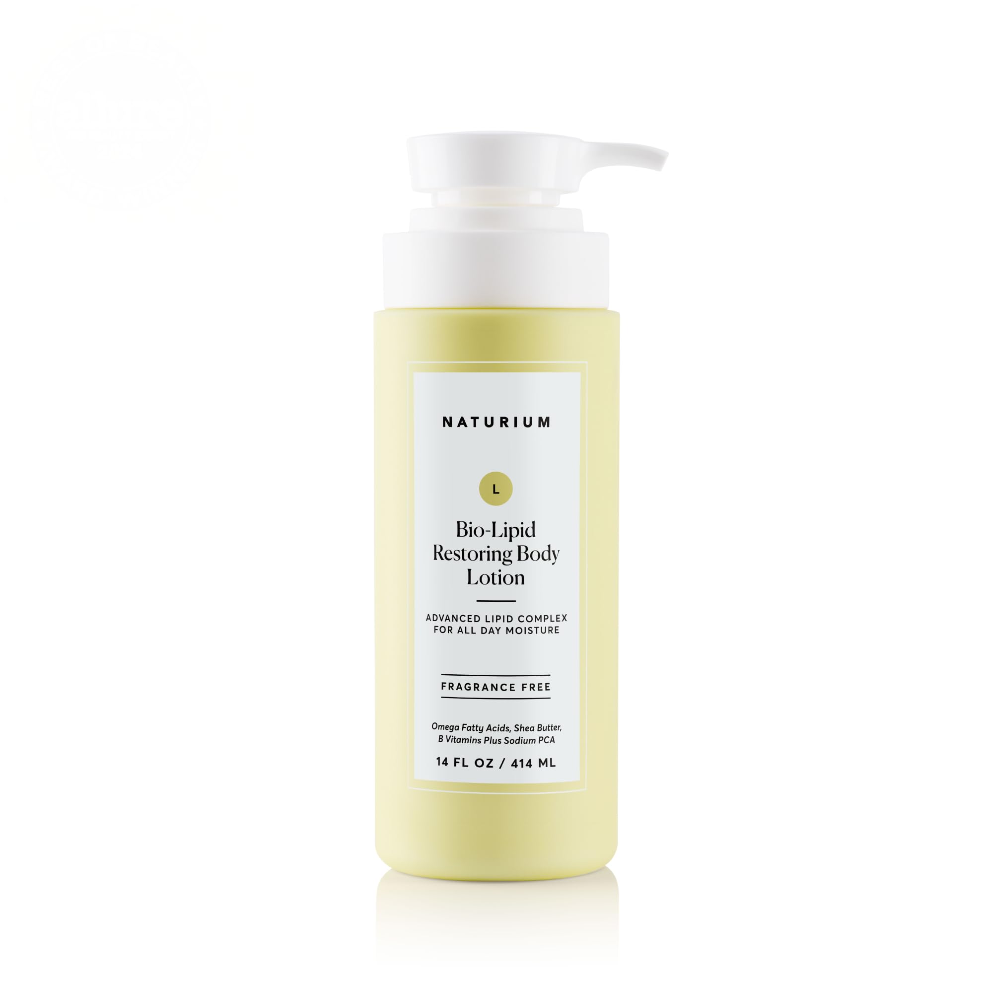 Naturium Bio-Lipid Restoring Body Lotion bottle delivers all-day hydration.