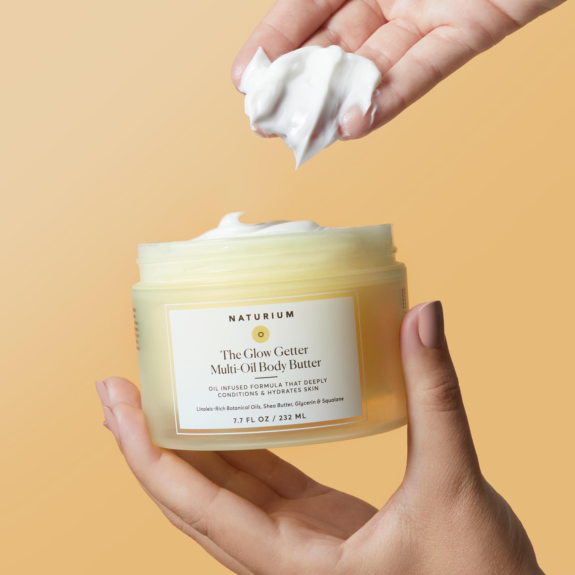 Naturium Glow Getter shea butter ingredients image illustrating nourishing care.