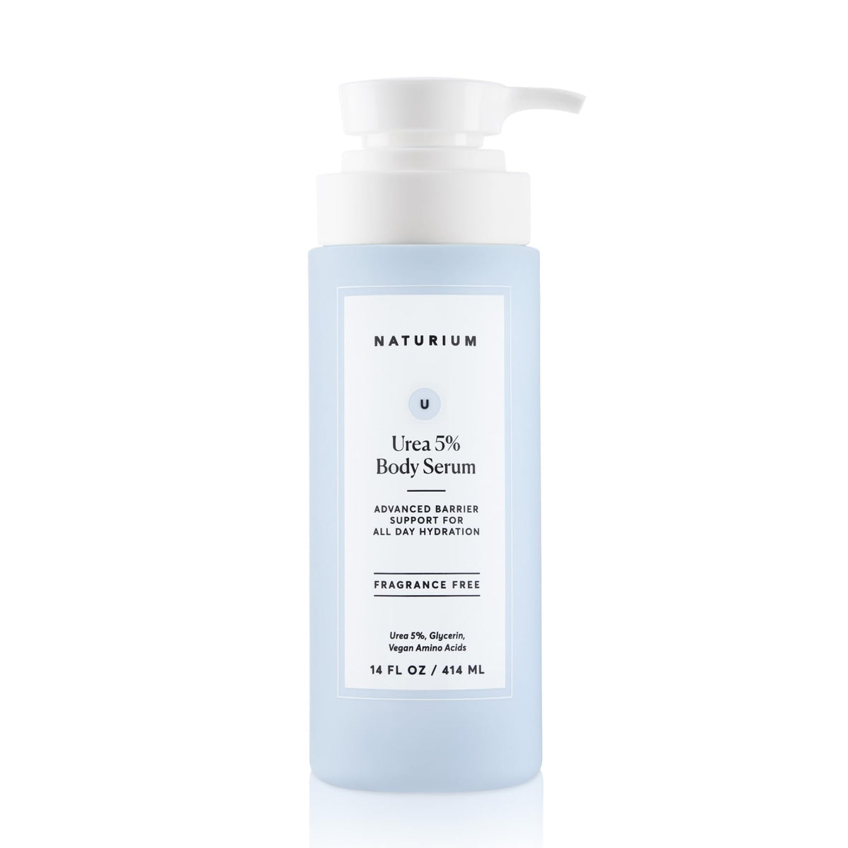 Naturium Urea 5% Body Serum bottle showing lightweight hydration for dry skin.