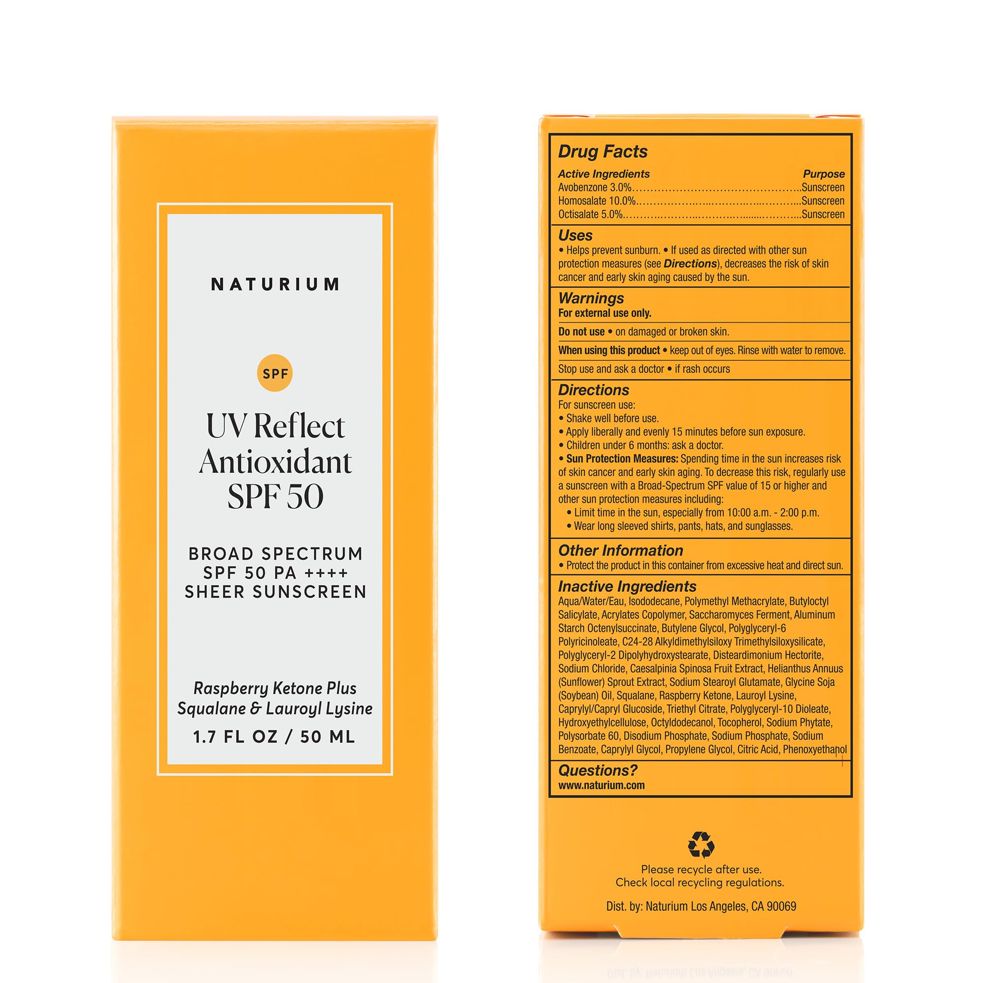 Naturium UV Reflect Antioxidant soft-matte finish on skin after use