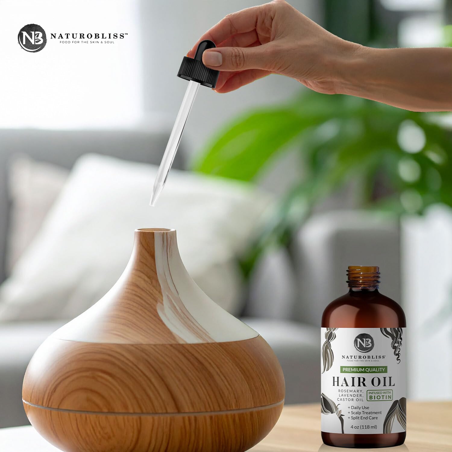 NaturoBliss biotin-infused oil highlights hair nourishment potential