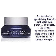 Naturopathica Argan & Peptide Eye Cream closeup showing rich texture