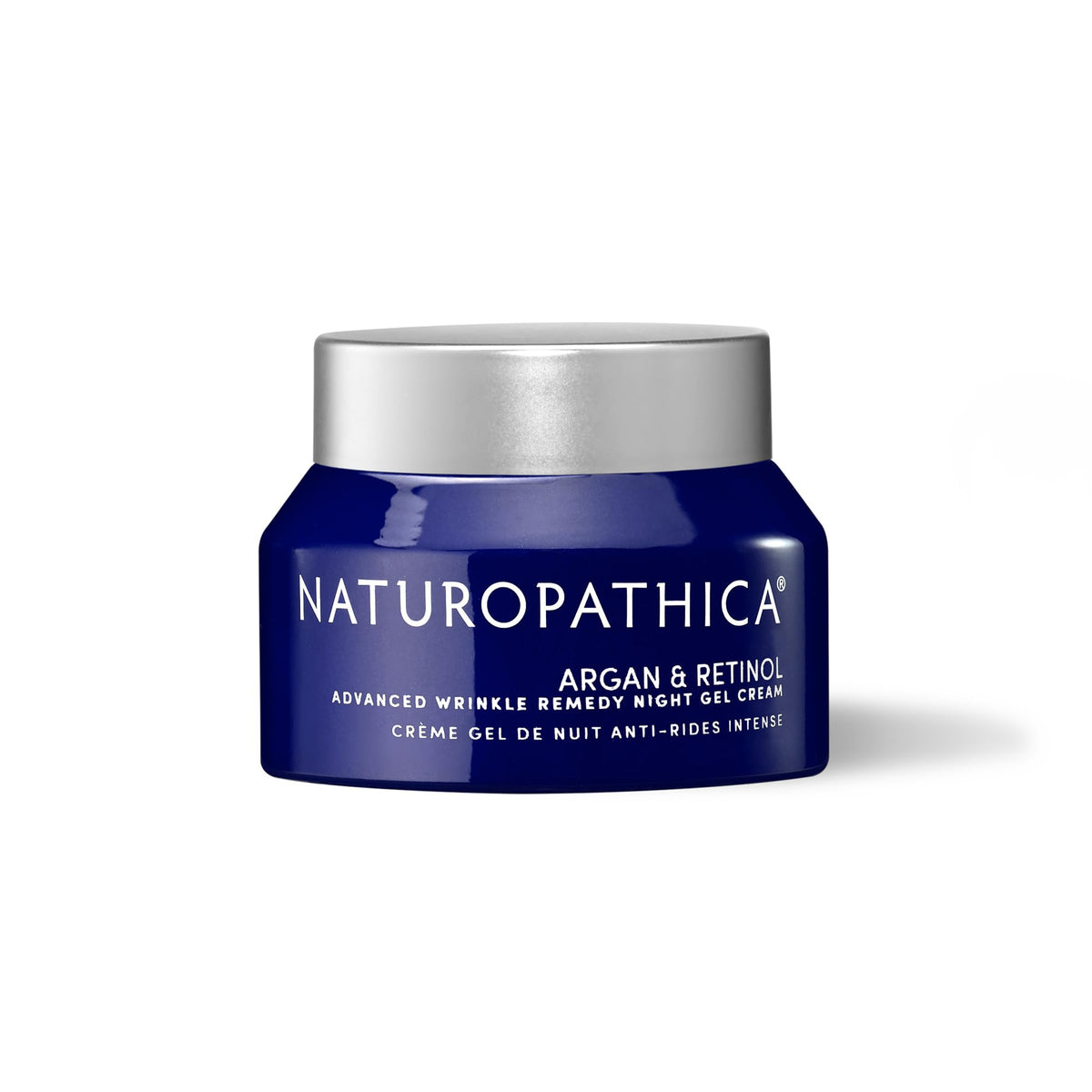 Naturopathica Argan and Retinol Night Gel Cream jar smooths and nourishes skin overnight