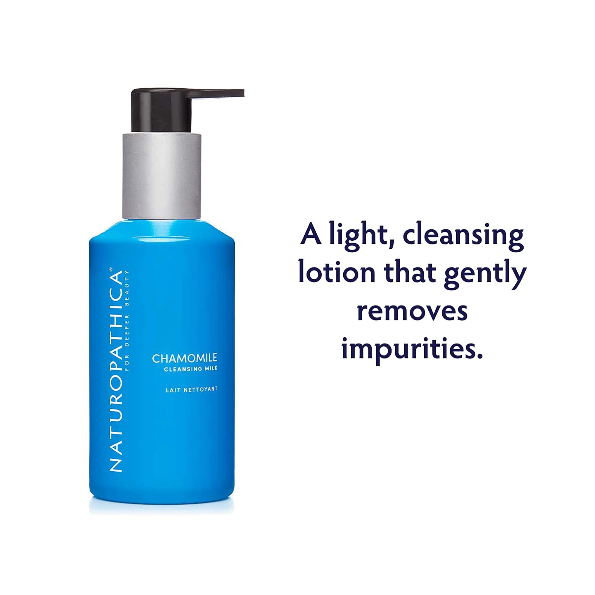Naturopathica Chamomile Cleansing Milk pump enables easy, controlled application
