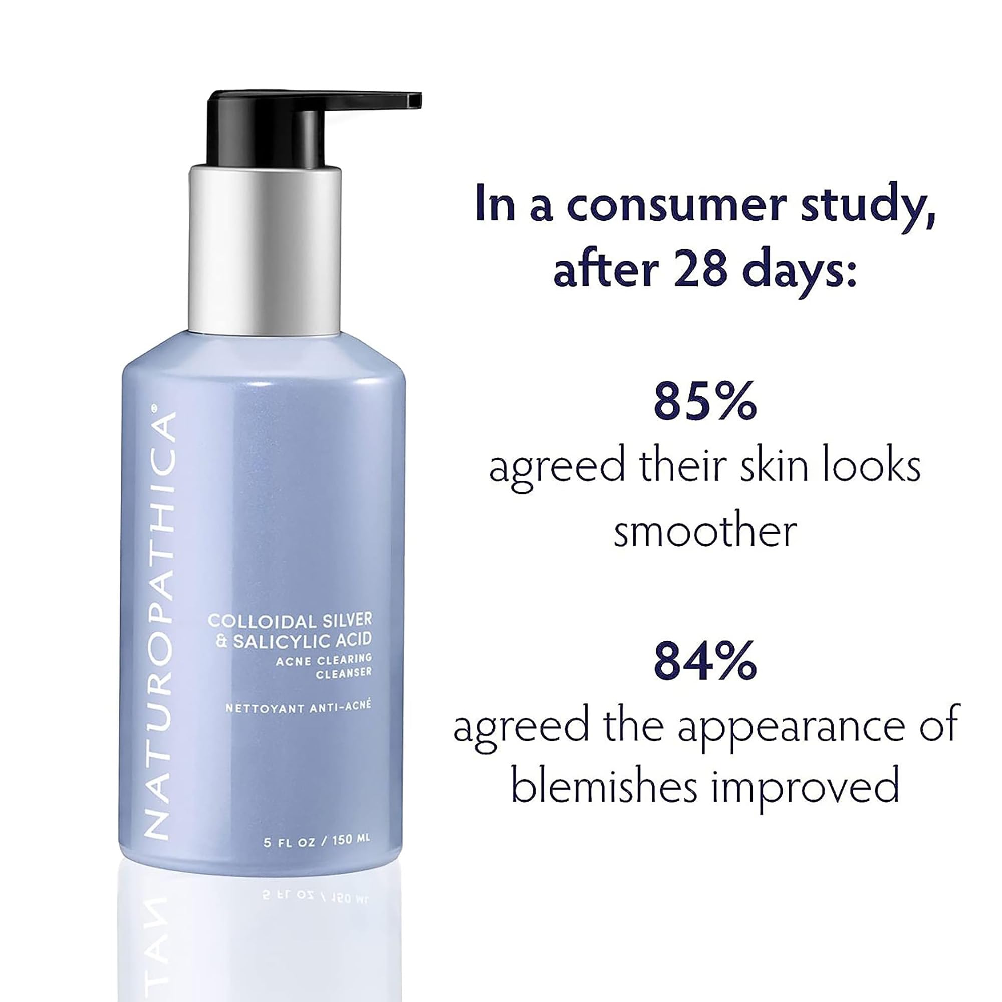 Naturopathica cleanser application on the face for targeted cleansing.