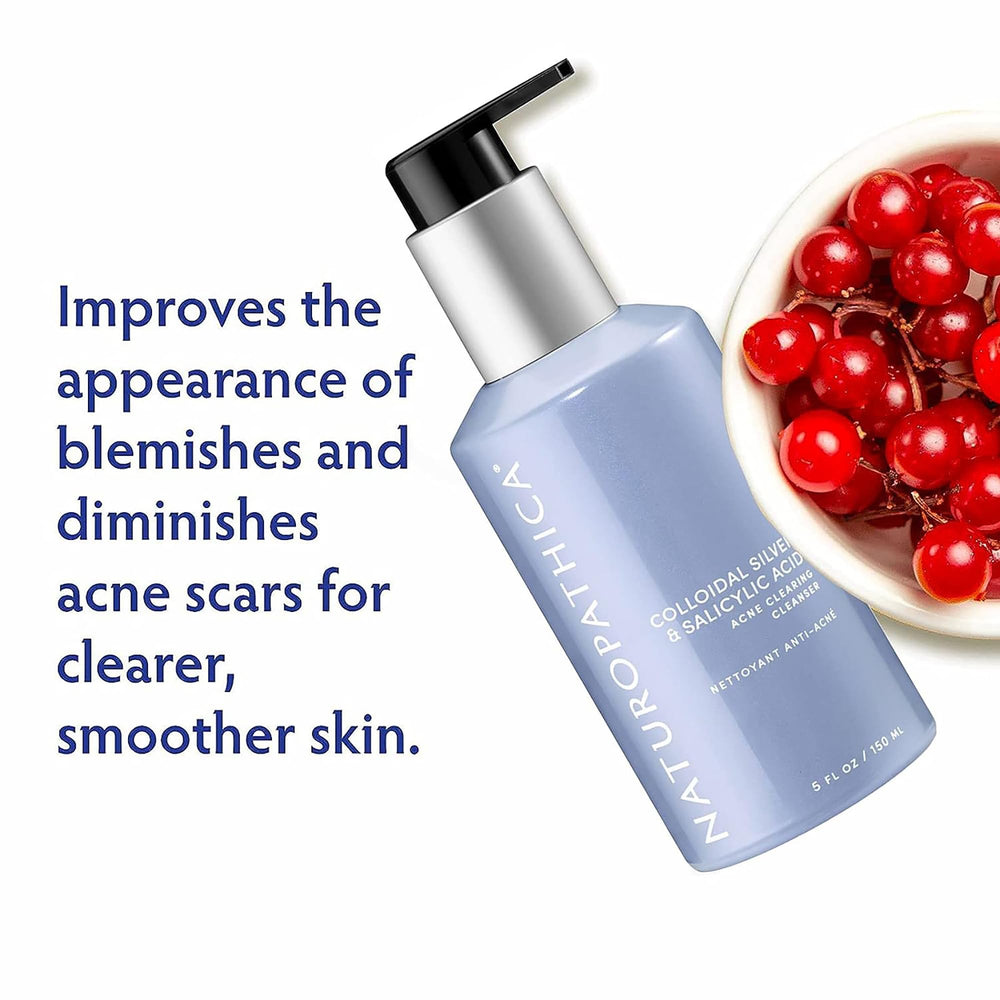 Naturopathica cleanser foamy lather forms on skin to clarify pores.